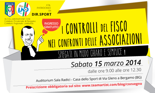 Il 15 marzo 2014 convegno GRATUITO di TeamArtist!