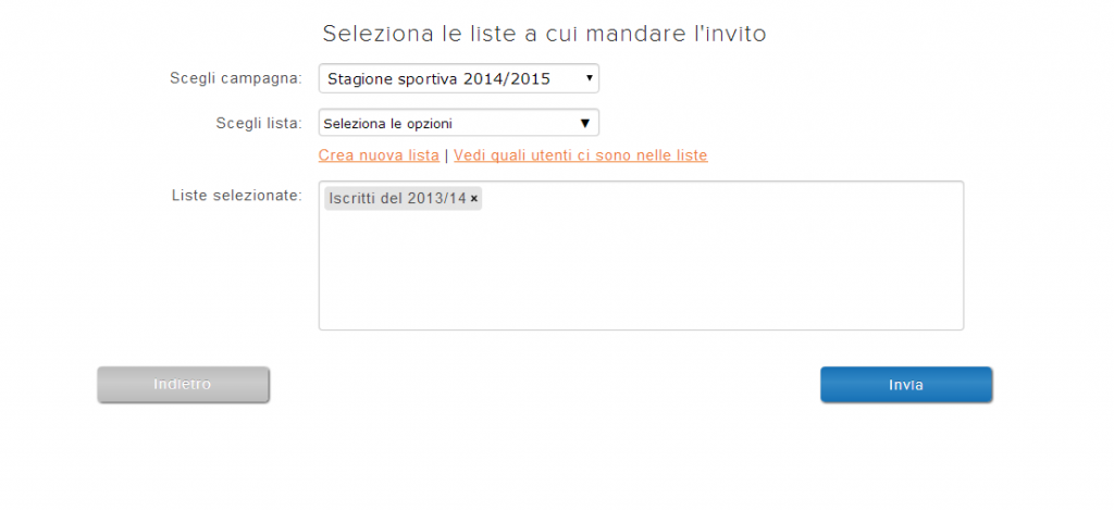 seleziona destinatari