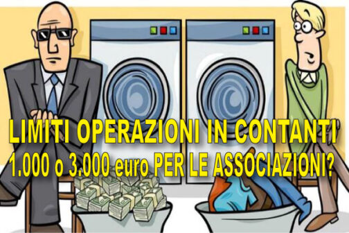 Qual è il limite delle operazioni in contanti nelle Associazioni No Profit