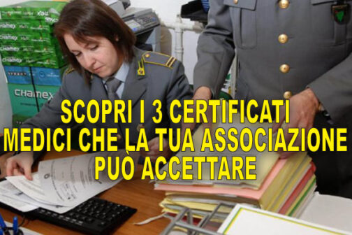 Scopri quali sono i 3 modelli di certificati medici sportivi che puoi accettare dai tuoi Atleti