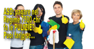 Un'importante novità per le ASD che usano il regime dei 7500: fai muovere il culo alla tua Federazione!