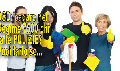 Un'importante novità per le ASD che usano il regime dei 7500: fai muovere il culo alla tua Federazione!