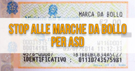 Esenzione dall’imposta di bollo per le ASD