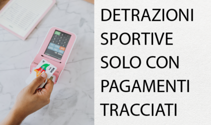 La detrazione fiscale per attività sportive è permessa solo con pagamenti tracciati
