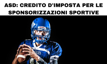 Credito d'imposta per le sponsorizzazioni in favore di ASD