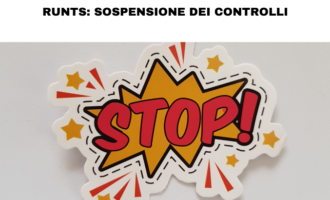 RUNTS: sospensione fino al 15 settembre delle attività